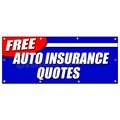 Signmission FREE AUTO INSURANCE QUOTES BANNER SIGN car motorcycle homeowner save B-96 Free Auto Insurance Quotes